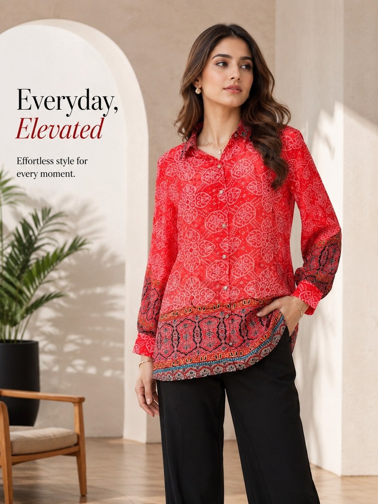 Pure Natural Crepe Shirt