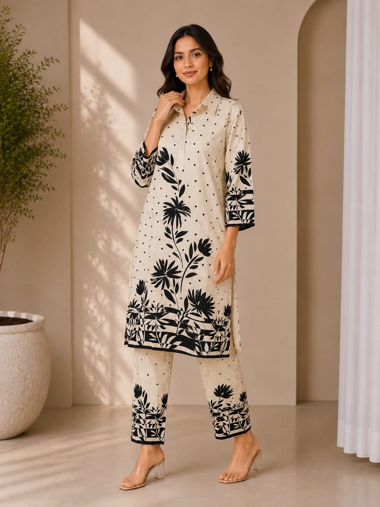 Women's Premium Rayon Floral Co-Ord Set