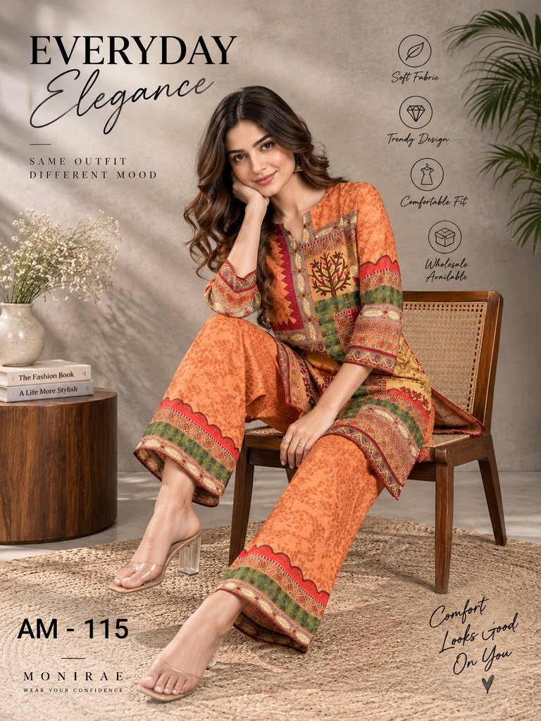 Premium Rayon Designer Co-Ord Set with Floral Print