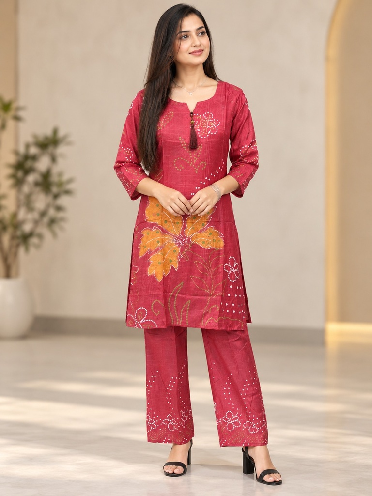 Monirae Ruby Bloom Rayon Cord Set 🌸