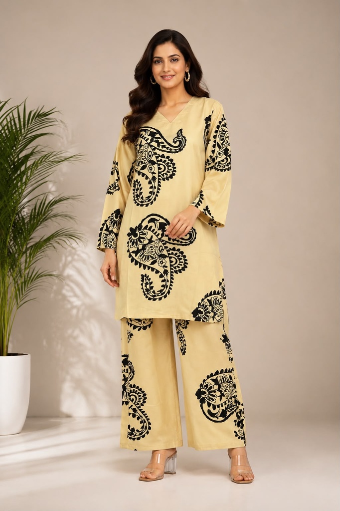 Premium Rayon Paisley Printed Co-Ord Set for Women