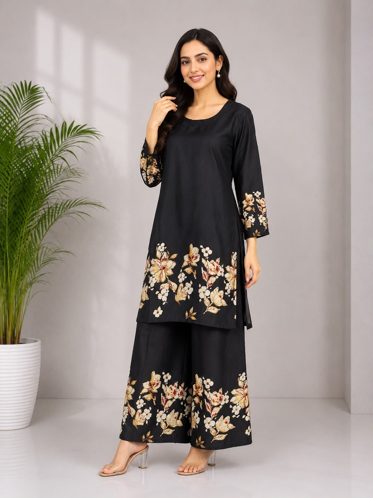 Premium Rayon Floral Printed Co-Ord Set for Women