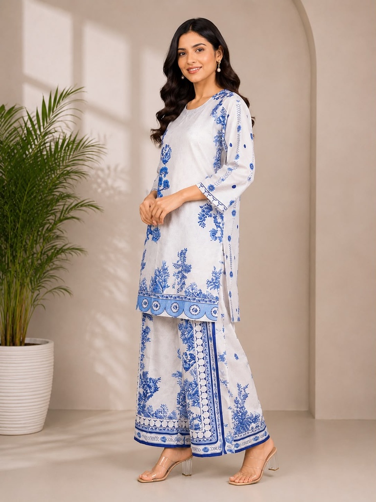 Women's Premium Rayon Floral Co-Ord Set