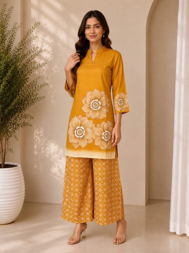 Premium Rayon Floral Printed Co-Ord Set for Women