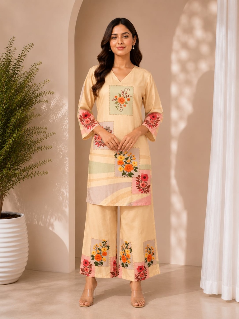 Premium Rayon Floral Printed Co-Ord Set for Women