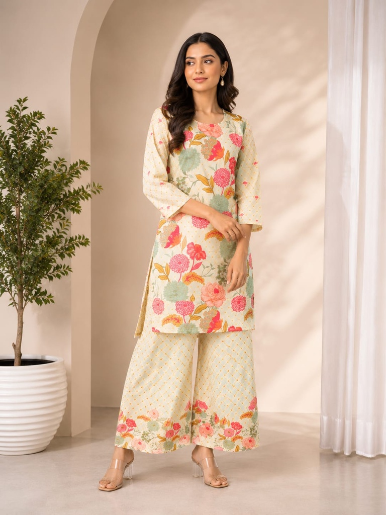 Premium Rayon Floral Printed Co-Ord Set for Women