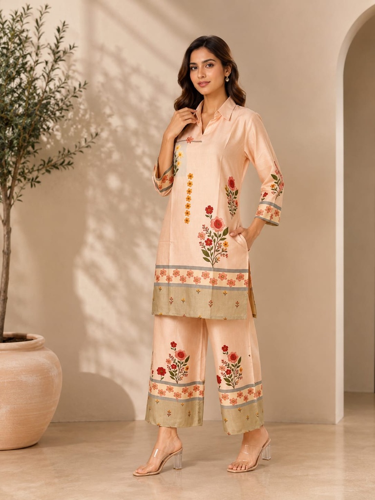 Premium Rayon Designer Co-Ord Set with Floral Print