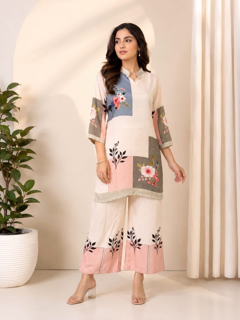Premium Rayon Floral Printed Co-Ord Set for Women