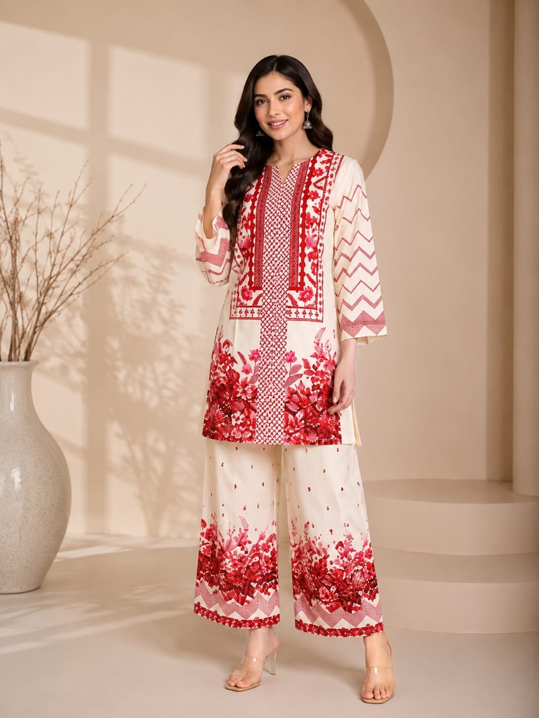 Premium Rayon Traditional Printed Co-Ord Set
