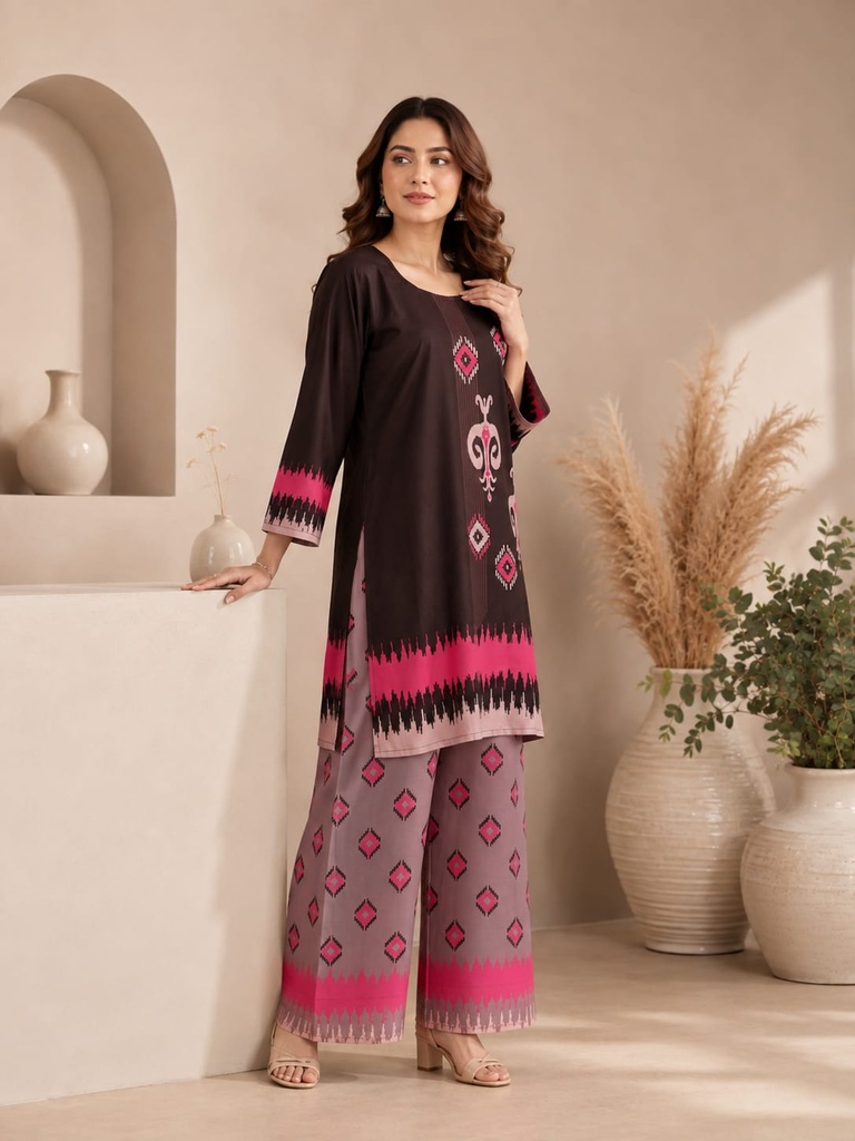 Midnight Bloom Premium Rayon Cordset