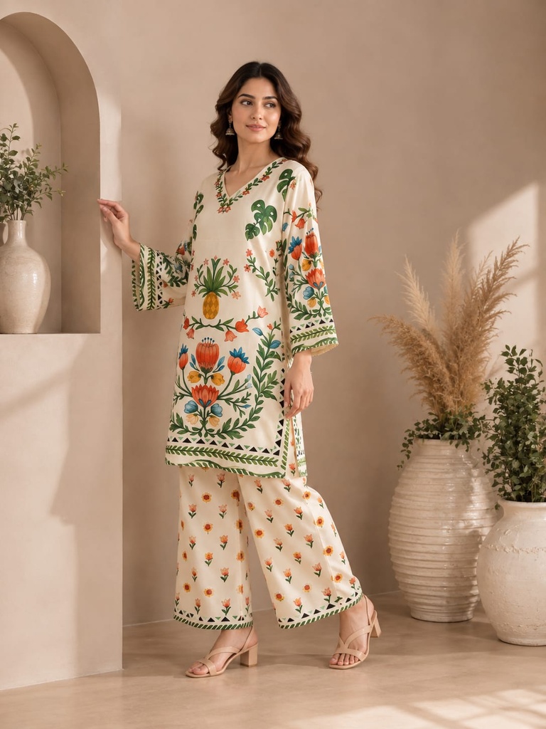 Garden Bloom Premium Rayon Cordset
